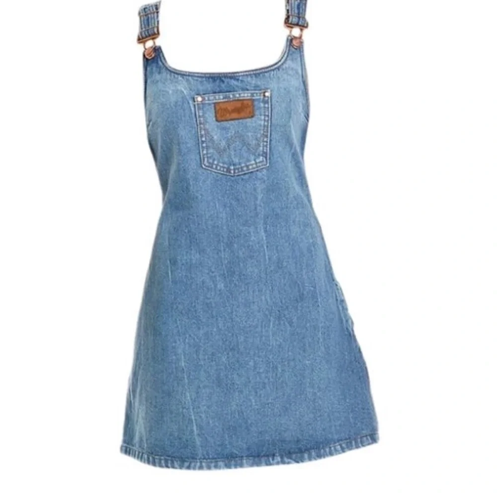 STAUD Blue Denim Mini Dress - Picture 1 of 2